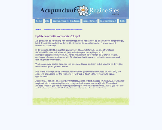 Acupunctuur Regine Sies Logo